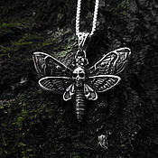 Украшения handmade. Livemaster - original item Butterfly of Death (III) — metal pendant on a chain. Handmade.