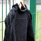 Одежда handmade. Livemaster - original item Favorite black sweater made of 100% cotton. Handmade.