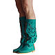 botas: INDIANINI Esmeralda-botas Italianas hechas a mano. High Boots. Febe-handmade. Ярмарка Мастеров.  Фото №6