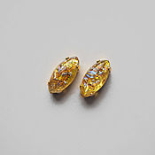 Материалы для творчества handmade. Livemaster - original item Vintage rhinestones 15h7 mm color Yellow Fire opal. Handmade.