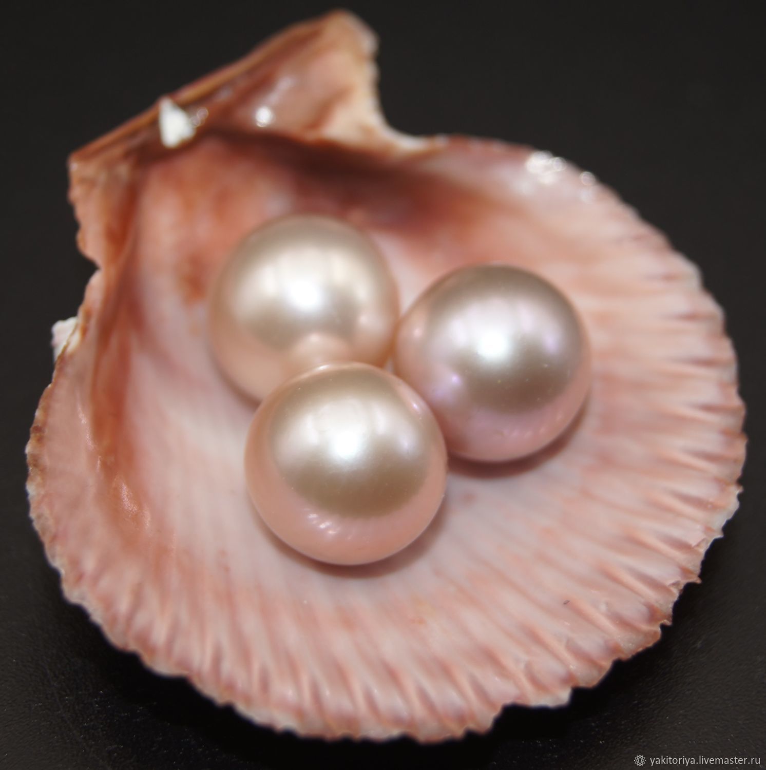 Pearls natural semi-drilled lavender class AAA, Pendants, Moscow,  Фото №1