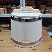 Посуда handmade. Livemaster - original item Cedar tub 5 liters hoops made of galvanized steel. Art.17011. Handmade.