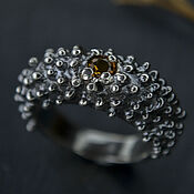 Украшения handmade. Livemaster - original item Silver ring with natural stone, silver ring with citrine. Handmade.