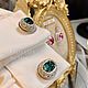 Cufflinks: OSCAR. color: emerald. Men's jewelry. Cufflinks for men, Cuff Links, Armavir,  Фото №1