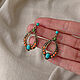 Винтаж: Винтажные серьги-подвески 1928 Jewelry с цветной эмалью, крупные. Серьги винтажные. Винтажные сокровища_2. Ярмарка Мастеров.  Фото №4