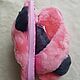 Zapatillas de mujer de piel de oveja rosa suela alta, Slippers, Moscow,  Фото №1