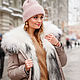 Beige parka with natural Arctic Fox fur, Parkas jacket, Moscow,  Фото №1