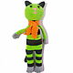 Soft toys: Striped cat with a scarf. Stuffed Toys. Lace knitting workshop. Lidiya.. Online shopping on My Livemaster.  Фото №2