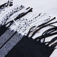 Order Black and white warm men's plaid scarf PLATKOFF. Platkoffcom. Livemaster. . Scarves Фото №3