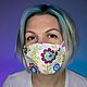 Reusable mask with elastic band ' Flower meadow', Protective masks, Moscow,  Фото №1