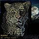 On the night... (cheetah). Design for machine embroidery. Embroidery tools. Nata-xa_1. Online shopping on My Livemaster.  Фото №2