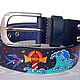 Tattoo Marin Style Hand Painted Leather Belt. Straps. Made In Rainbow. My Livemaster. Фото №6