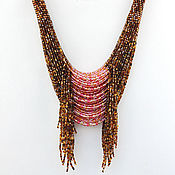 Украшения handmade. Livemaster - original item Amber river - a beaded necklace. Handmade.