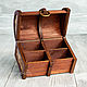 Box with 4 compartments, wooden tea bags chest. Utensils. BirchStyle. My Livemaster. Фото №6