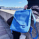 Кожаный городской рюкзак "Рудольф" (васильковый), Рюкзаки, Санкт-Петербург,  Фото №1