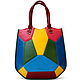 Women's Colorful Leather Handbag, Classic Bag, St. Petersburg,  Фото №1
