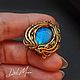 Ring with a blue labradorite stone 'Bluebird' 4, Ring, St. Petersburg,  Фото №1