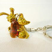 Сумки и аксессуары handmade. Livemaster - original item Keychain amber rabbit Bk-08. Handmade.