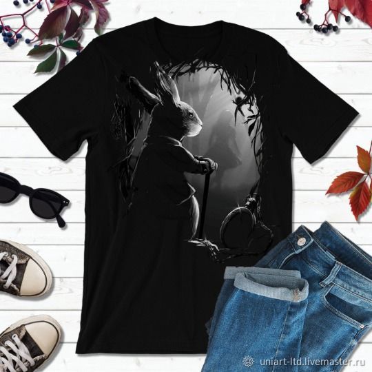 Футболка: Алиса в стране чудес. в интернет-магазине на Ярмарке Мастеров ...