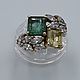 Gold ring with emerald, Rings, Tel Aviv,  Фото №1