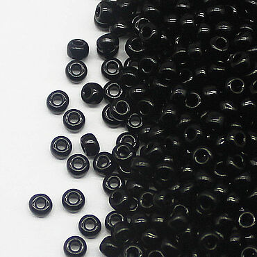 Украшения ручной работы. Ярмарка Мастеров - ручная работа Бисер Miyuki 11/0 №401 Японский бисер Миюки круглый 5гр Черный. Handmade.
