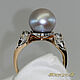 Ring 'Sea Princess' gold 585, pearls, diamonds. VIDEO. Rings. MaksimJewelryStudio. My Livemaster. Фото №5