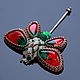 Brooch-needle moth, brooch beetle. Stick pin. Poltora-kt. Online shopping on My Livemaster.  Фото №2