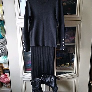 Винтаж ручной работы. Ярмарка Мастеров - ручная работа Винтаж: Джемпер.Total black!44-46+.Ничего лишнего! Ireland!. Handmade.
