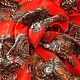 Шелковый платок "Крестики-нолики". Платки. Irina Ternovskaya Design. Интернет-магазин Ярмарка Мастеров.  Фото №2