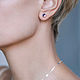 Серебряные серьги-пусеты с аметистом. Серьги-пусеты. Jam Jewelry. Интернет-магазин Ярмарка Мастеров.  Фото №2
