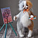 Order The artist knitted the cat. Knitted toys Olga Bessogonova. Livemaster. . Stuffed Toys Фото №3