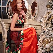 Одежда handmade. Livemaster - original item dresses: Russian roses. Handmade.