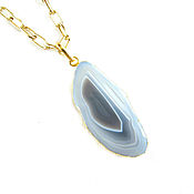 Украшения handmade. Livemaster - original item Agate pendant, agate pendant, Chain with pendant. Handmade.