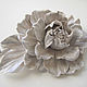 Leather flowers. The leather accessories.Brooch pin flower SILVER ROSE. Brooches. Irina Vladi. My Livemaster. Фото №4