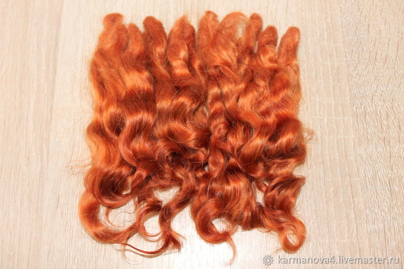Hair for dolls SHORT (tobacco) Curls Curls for Curls for dolls, dolls to buy Hair for dolls, buy Handmade Fair Masters

