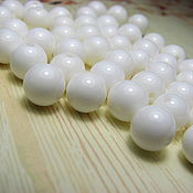 Материалы для творчества handmade. Livemaster - original item White agate beads 8mm smooth ball. Handmade.