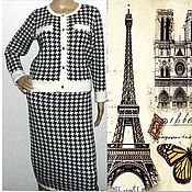 Одежда handmade. Livemaster - original item Chanel knitted Parisienne suit (crow`s foot, ,100% Merino). Handmade.