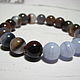 Bracelet with blue agate and agate 'On the eve of winter'. Bead bracelet. Beautiful gifts for the good people (Alura-lights). My Livemaster. Фото №4