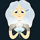 Авторская векторная иллюстрация девочки с цветком папоротника, Иллюстрации и рисунки, Калуга,  Фото №1