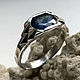 Мужское серебряное кольцо с Синим Сапфиром (1,97ct)ручной работы. Кольца. Ведические кольца драгоценные камни (bauroom). Интернет-магазин Ярмарка Мастеров.  Фото №2