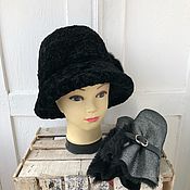Аксессуары handmade. Livemaster - original item Hat fur the Astragalus and gloves. Handmade.