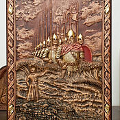 Картины и панно handmade. Livemaster - original item Panel: 33 Bogatyrs. Handmade.