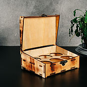 Сувениры и подарки handmade. Livemaster - original item Gift wooden box for glasses (stacks) PK39. Handmade.