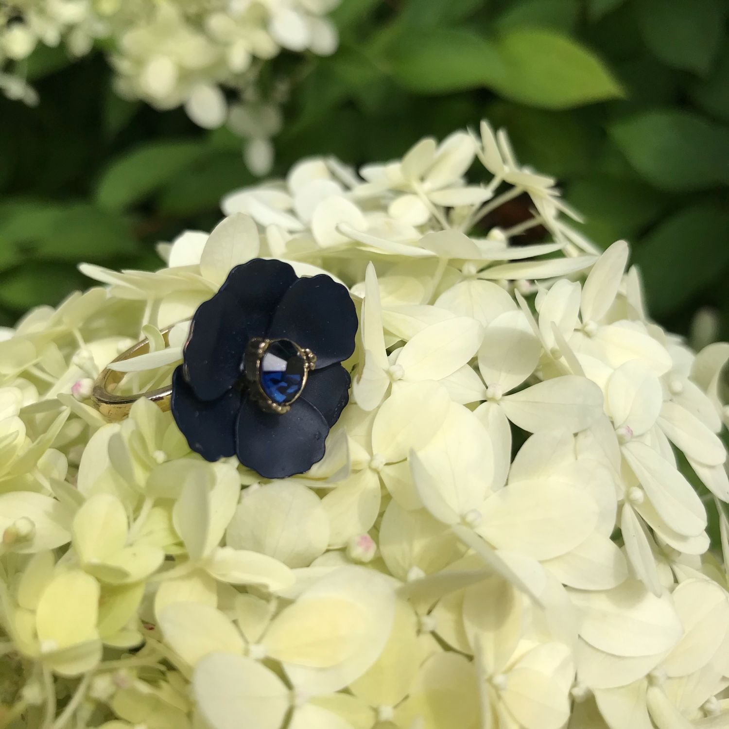 Ring 'Blue flower', the Netherlands, Vintage ring, Arnhem,  Фото №1