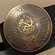Men's leather belt with buckle Coat of arms of the USSR, Straps, Chrysostom,  Фото №1