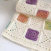 Daisy patch (set). Knitted flowers for jewelry, scrapbooking