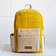 Backpack made of hemp Thamel yellow, Backpacks, Nizhny Novgorod,  Фото №1