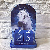 Канцелярские товары handmade. Livemaster - original item Perpetual calendar Unicorn. Handmade.