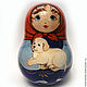 Tumbler 'Lucy Matreshkina' (Golden Retriever puppy). Dolls1. matrioska (mir-matrioshki). Online shopping on My Livemaster.  Фото №2