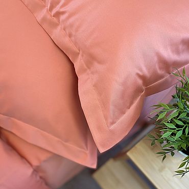 Для дома и интерьера ручной работы. Ярмарка Мастеров - ручная работа Постельное белье сатин премиум Трехгорная мануфактура терракотовый. Handmade.